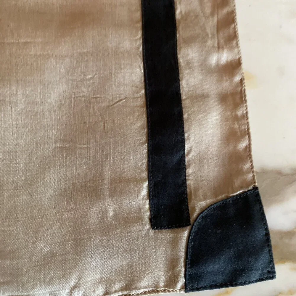 DKNY Beige Silk Geometric‎ Square Scarf 18